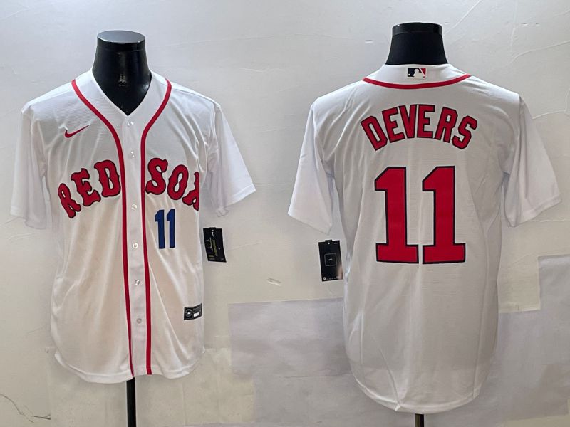 Men Boston Red Sox #11 Devers White Game 2025 Nike MLB Jersey style 4->boston red sox->MLB Jersey